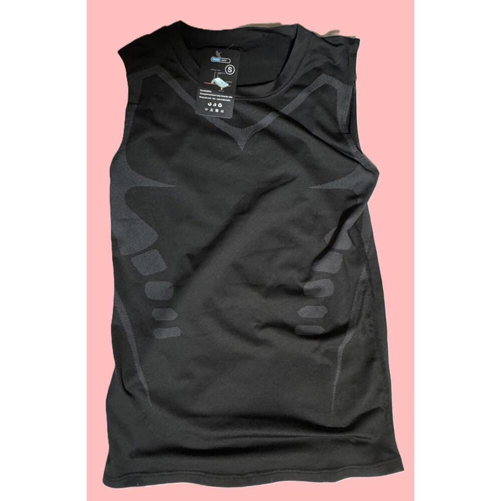 Cool Max Activewear Compression Fit Tank Top Black Mens Size S NEW